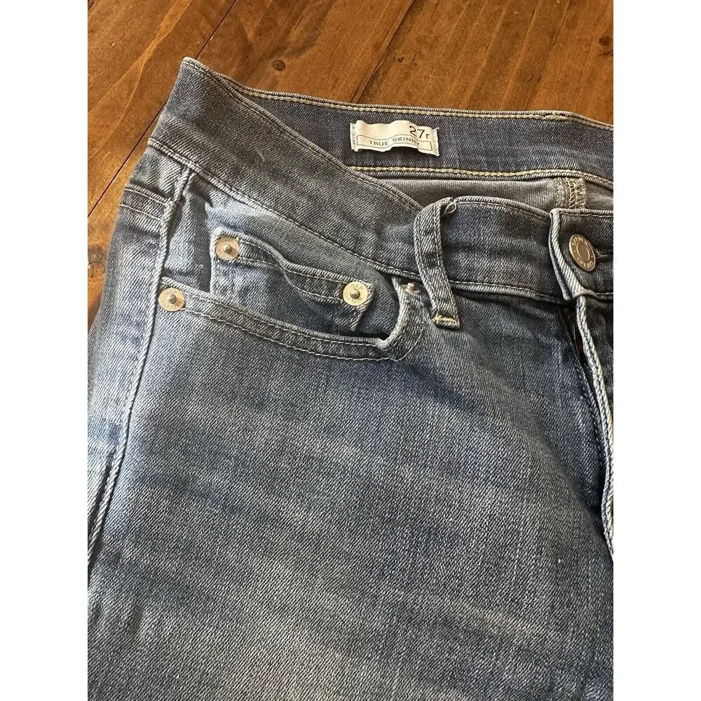 Gap 1969 Vintage True Skinny Mid Rise Raw Hem Women’s Size 27 Jeans Pants
